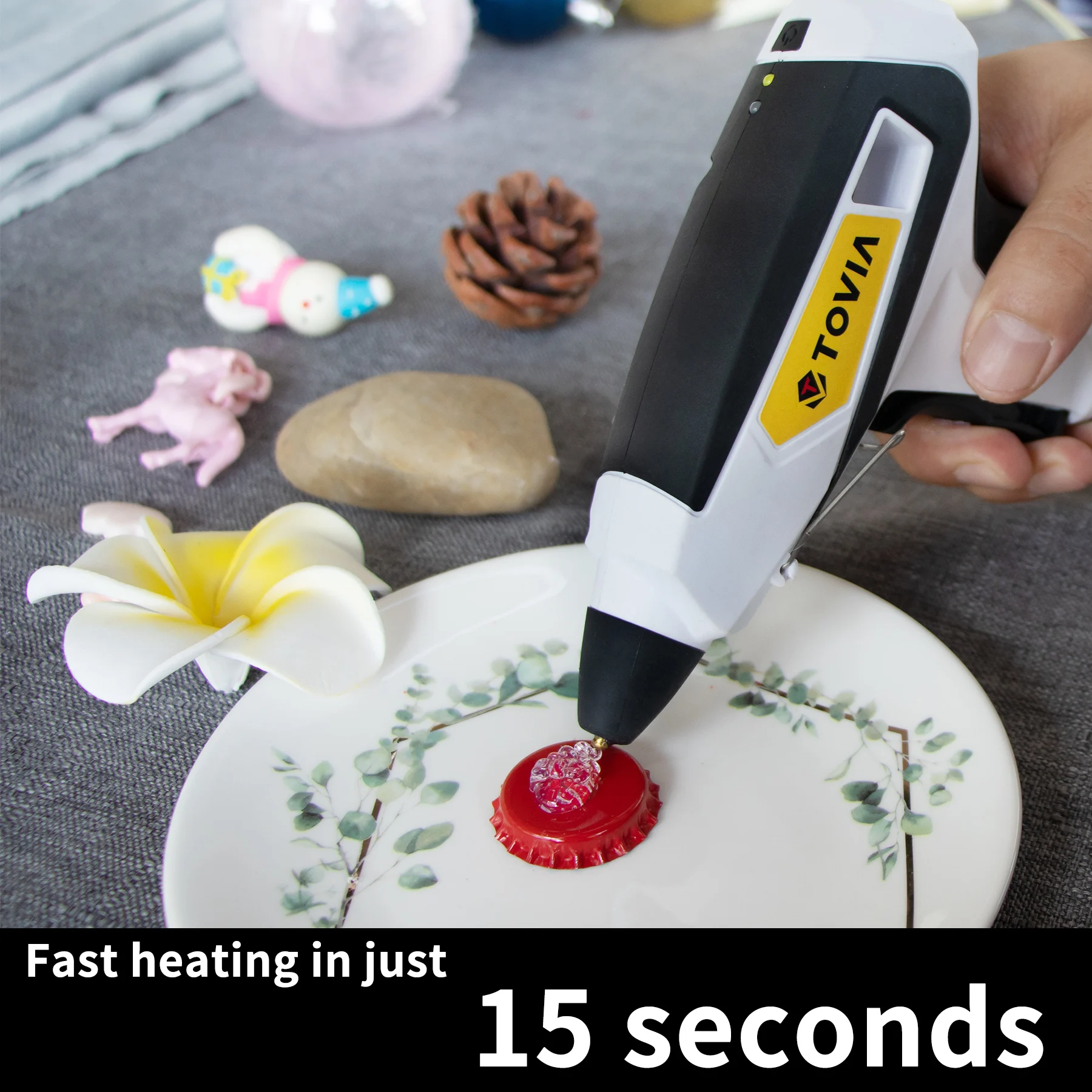 Мини-беспроводной термоклеевой пистолет 7 мм силиконовый в комплекте |