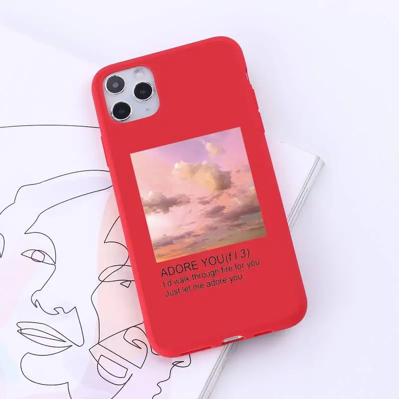 

Aesthetics Flower Summer Pink Clouds Phone Case Candy Color for iPhone 6 7 8 11 12 s mini pro X XS XR MAX Plus