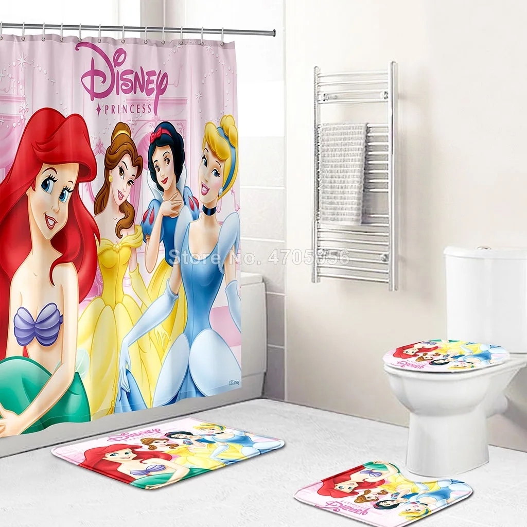 Водонепроницаемая занавеска для душа и ванны Disney Белоснежка Рапунцель набор