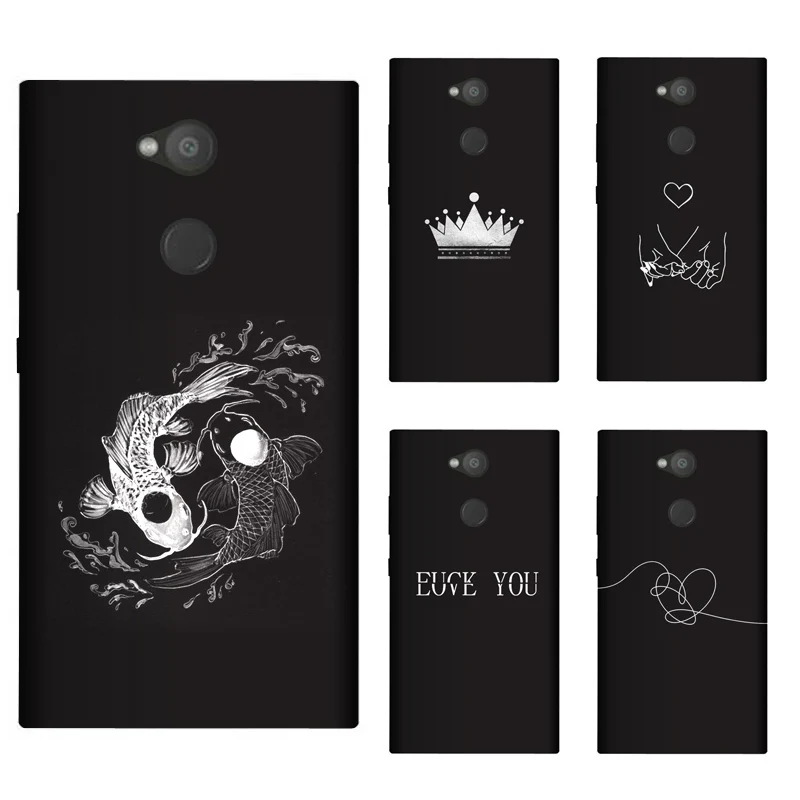 Мягкий силиконовый чехол из ТПУ для Sony Xperia L2 матовый с рисунком H3311 H3321 H4311 H4331