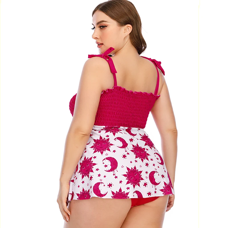 

Large Size 10XL Women Sexy Flower Print Bikini Set Tankini 2021 New Two Piece Swimsuit Plus Size Summer Female Backless
