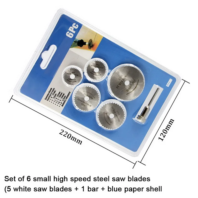Лезвие для циркулярной пилы 6 шт. вращающийся инструмент набор дисков резки