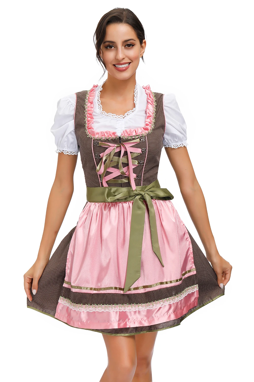 

Dirndl Dress Womens Beer Costume Bavarian Oktoberfest Party Fancy Dress