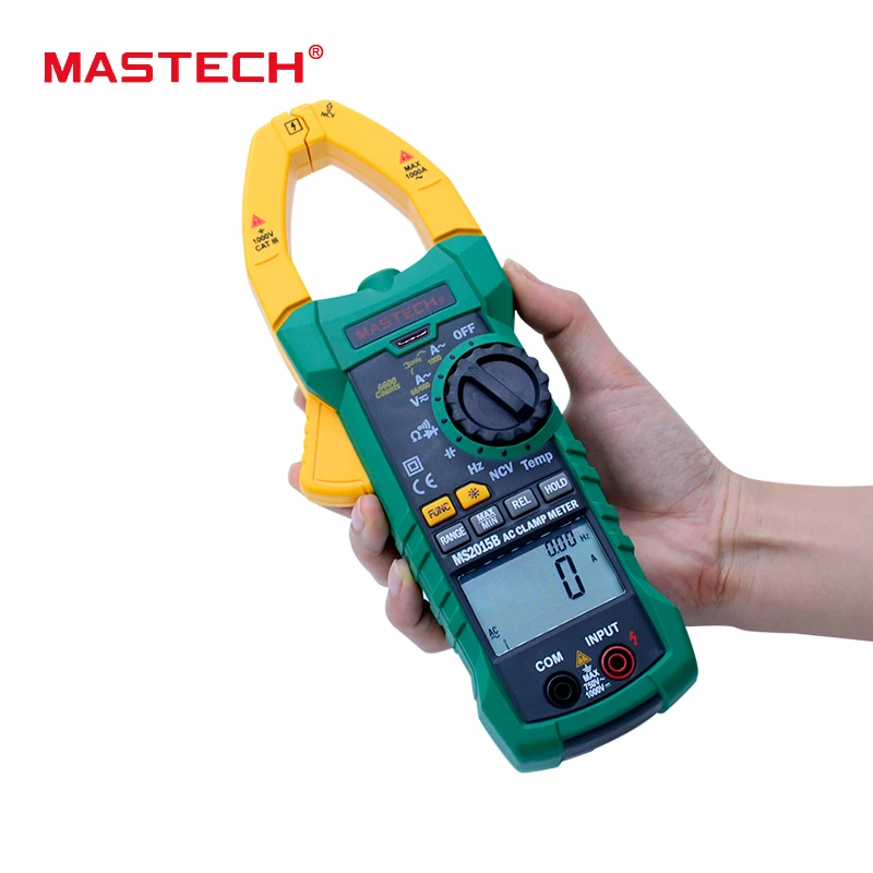MASTECH MS2015B Автоматический диапазон 6000 отсчетов Цифровой мультиметр зажим AC/DC тестер истинное RMS измерение температуры