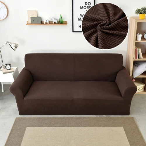 Brown Из Полар-флиса для диванов кукурузные зерна чехол для дивана толстые Универсальный Эластичный чехол для мебели для кресло гостиная 1/2/3/4-сиденье дивана - Цвет: Brown