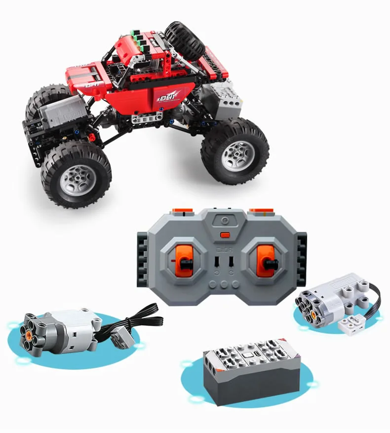 Technic CADA RC строительные блоки для внедорожных гонок, 2,4 ГГц, мощность двигателя, подходят для техники, кирпичи, игрушки, подарки для детей, мальчиков