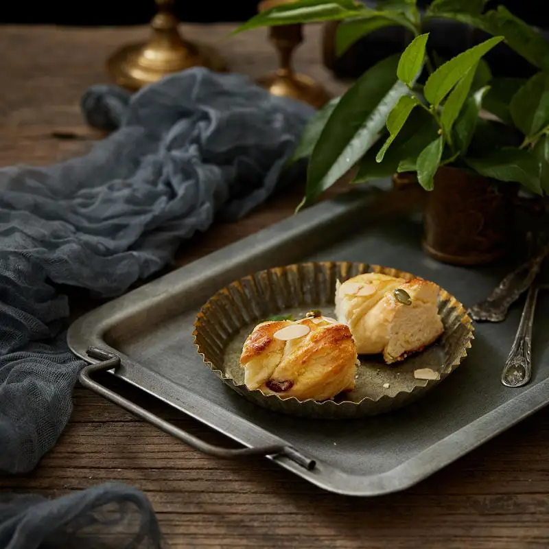 Европейская ретро квадратная железная пластина с ручками металлический