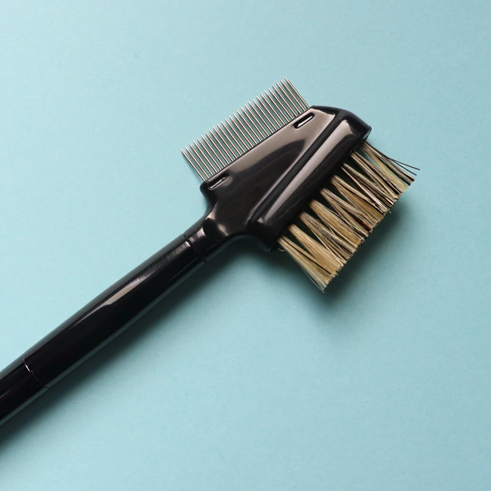 Профессиональная двухсторонняя кисть для туши ресниц Металлическая стальная