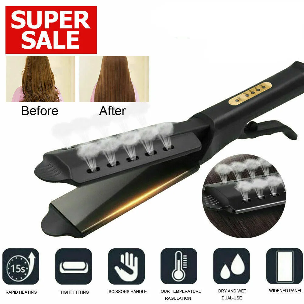 

Hair iron Four-gear temperature adjustment Ceramic Tourmaline Ionic Flat Iron Curling iron Hair curler For Women hair