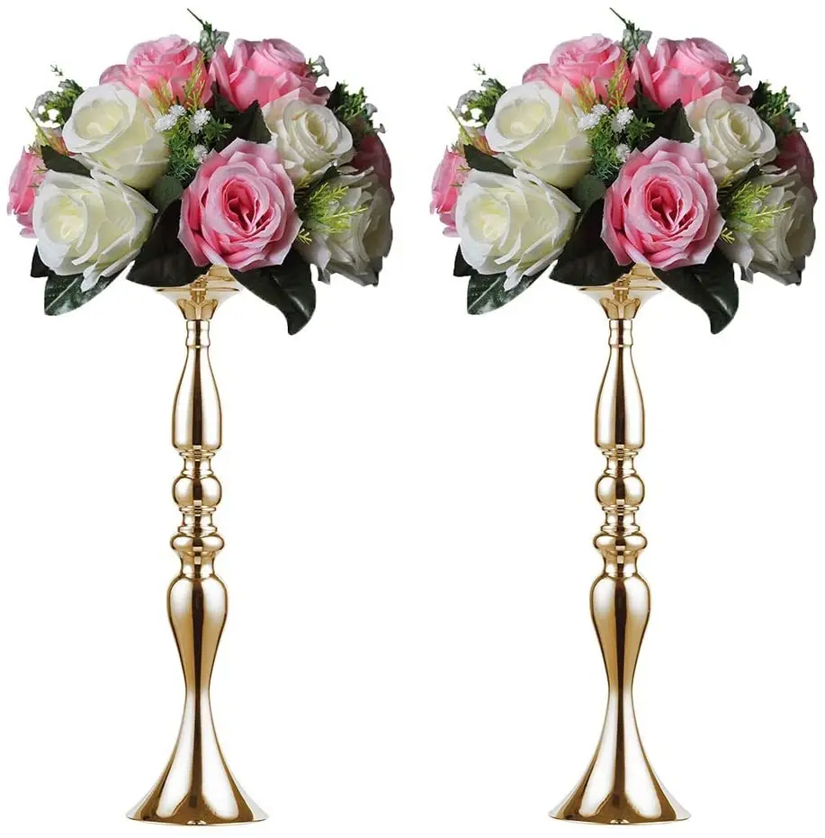

Цветочный центральным Riser цветок подставка для композиции для свадебного стола день рождения Юбилей вечерние Tablescape украшения, золото