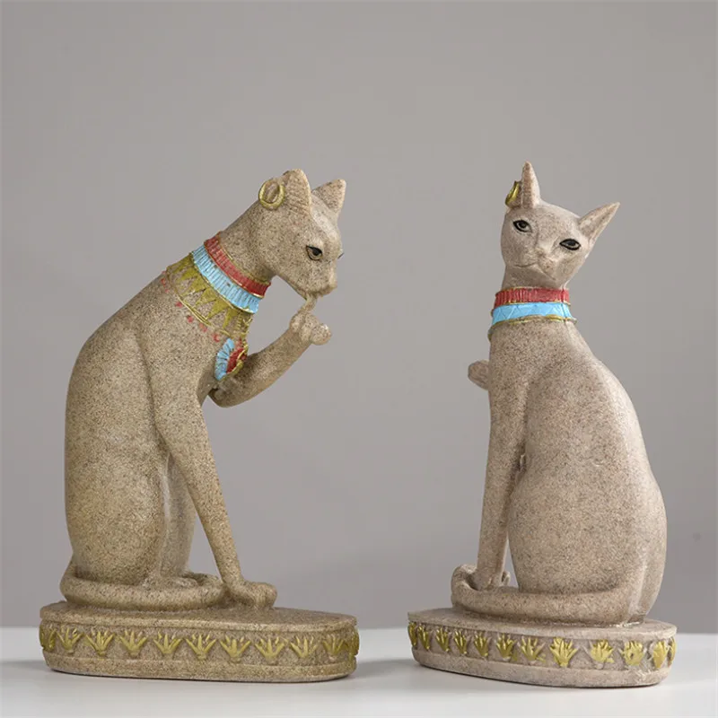 Статуэтка из натурального песчаника статуэтка египетского кота и Бога милые