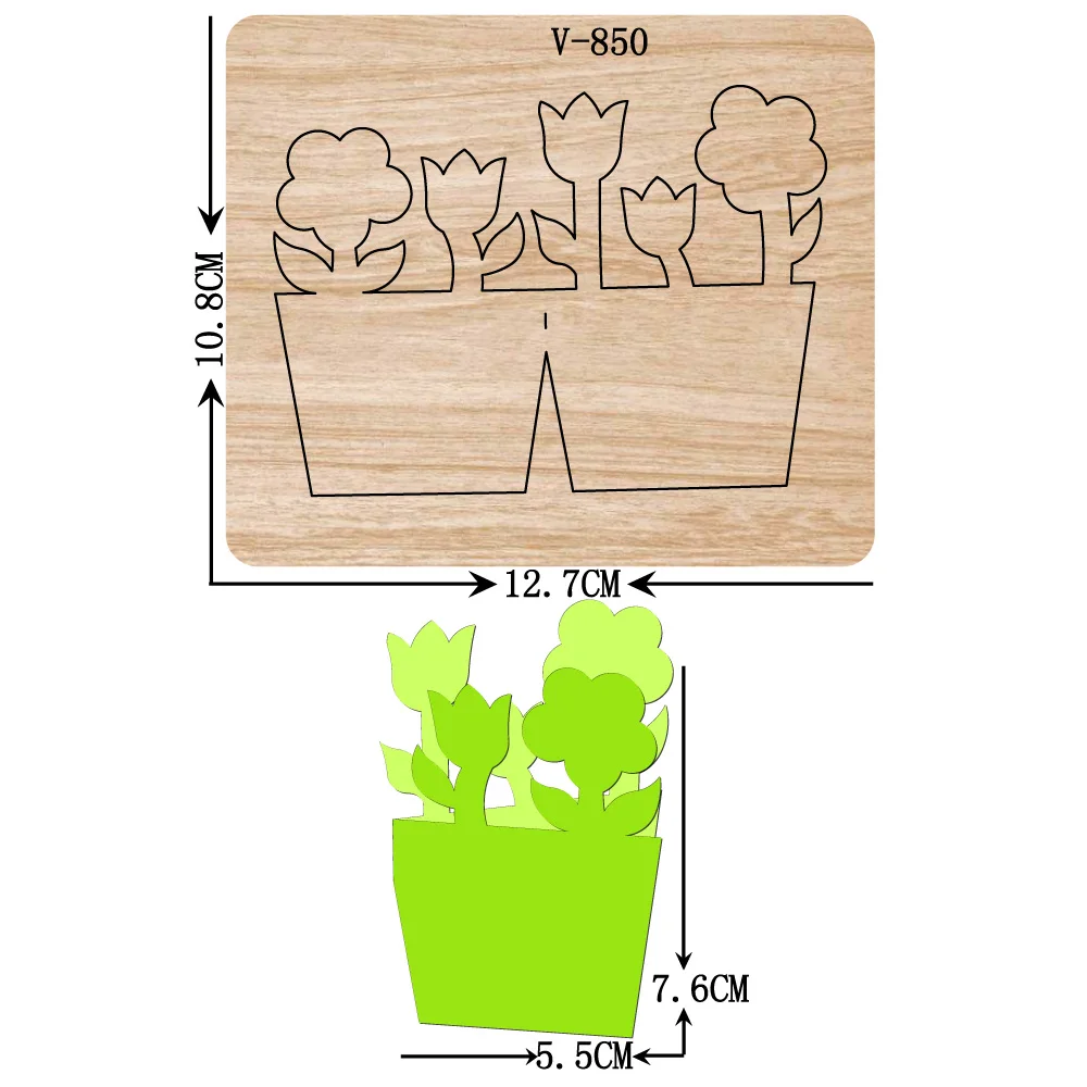 

DIY New flowers wooden dies cutting dies for scrapbooking /Multiple sizes /V-850