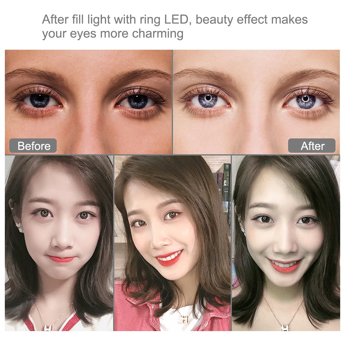 Cadiso фотография затемнения RGB Светодиодный светильник для селфи Студия фото кольцо лампа для телефона макияж с пультом дистанционного управления для фото YouTube видео
