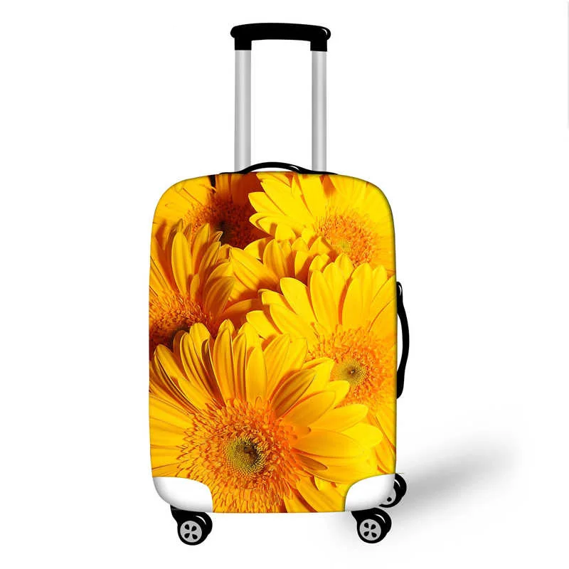 18-32 Inch 3D Flower Travel Luggage Protective Cover Suitable Women's Trolley Suitcase Elastic Trunk Case Dust Covers