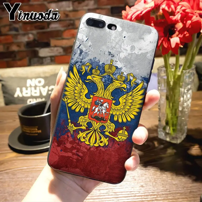 13 Yinuoda флаг России черный медведь, Мягкий силикон чехол для телефона для iPhone 7plus 6S 7 8Plus X 5S xr xs max xr 11 11pro max чехол - Цвет: 13