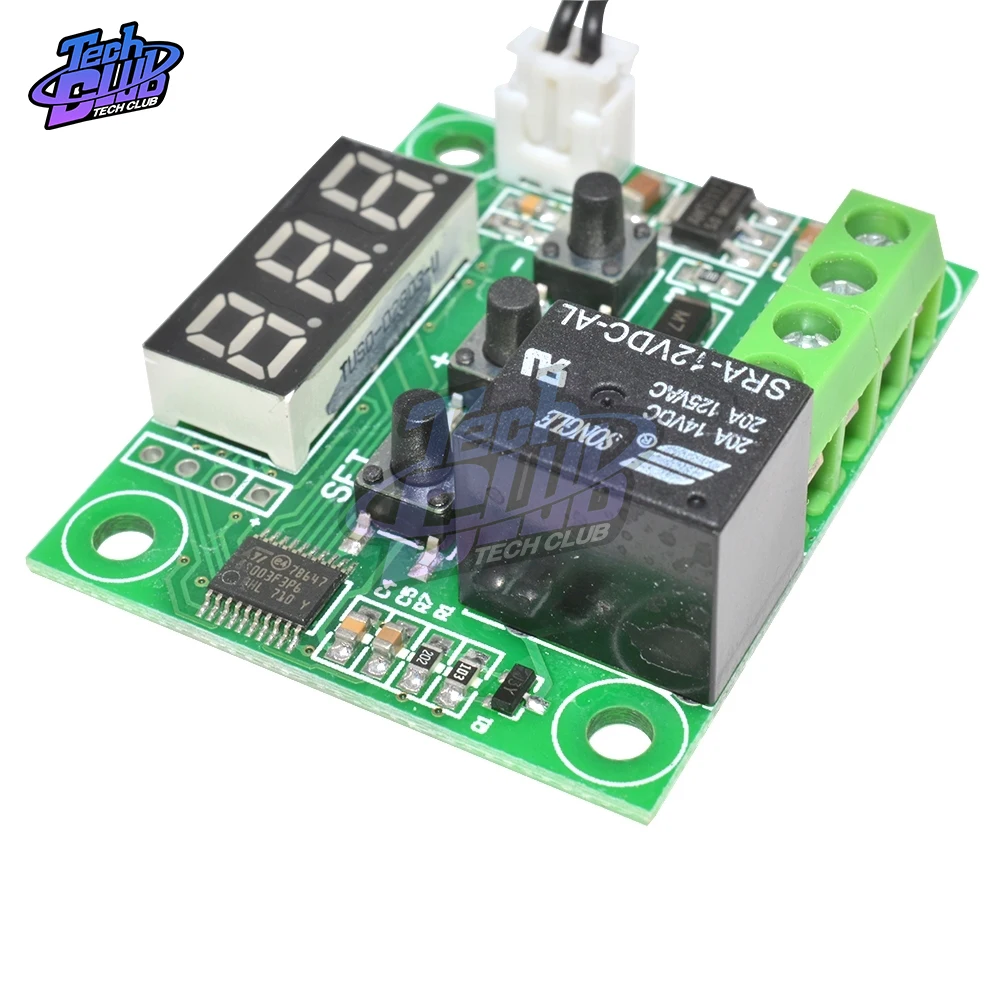 Цифровой термостат W1209 DC 12 В светодиодный с контролем температуры термометр