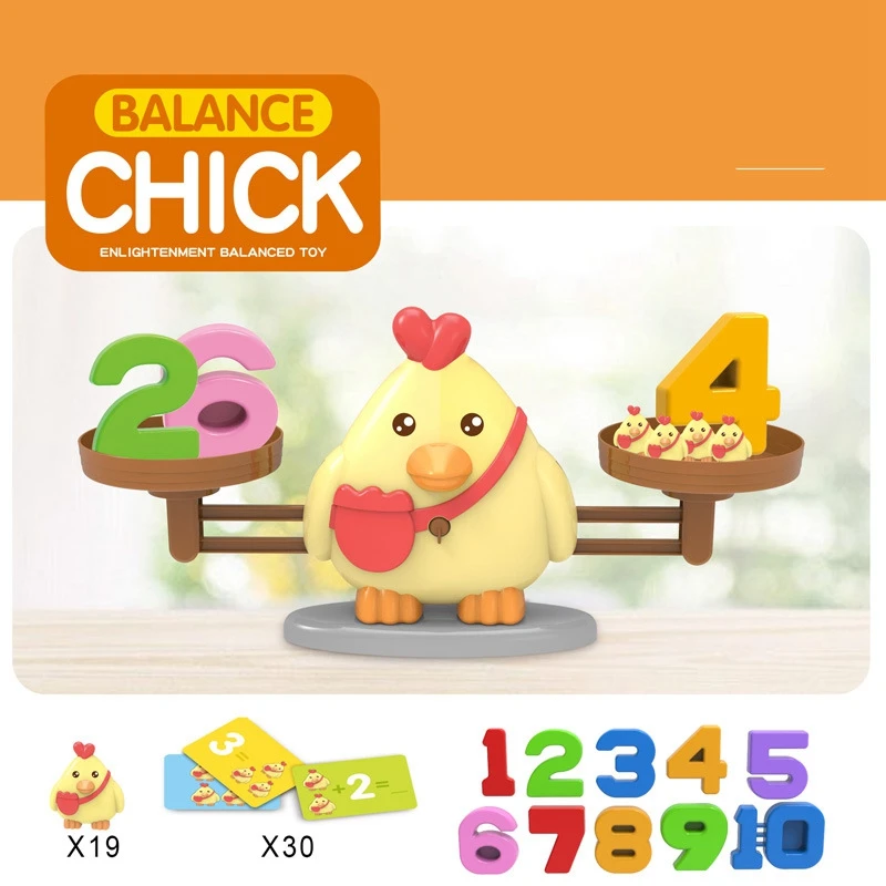 Цыпленок баланс крутая математическая игра STEM Дошкольное Обучение Обучающие