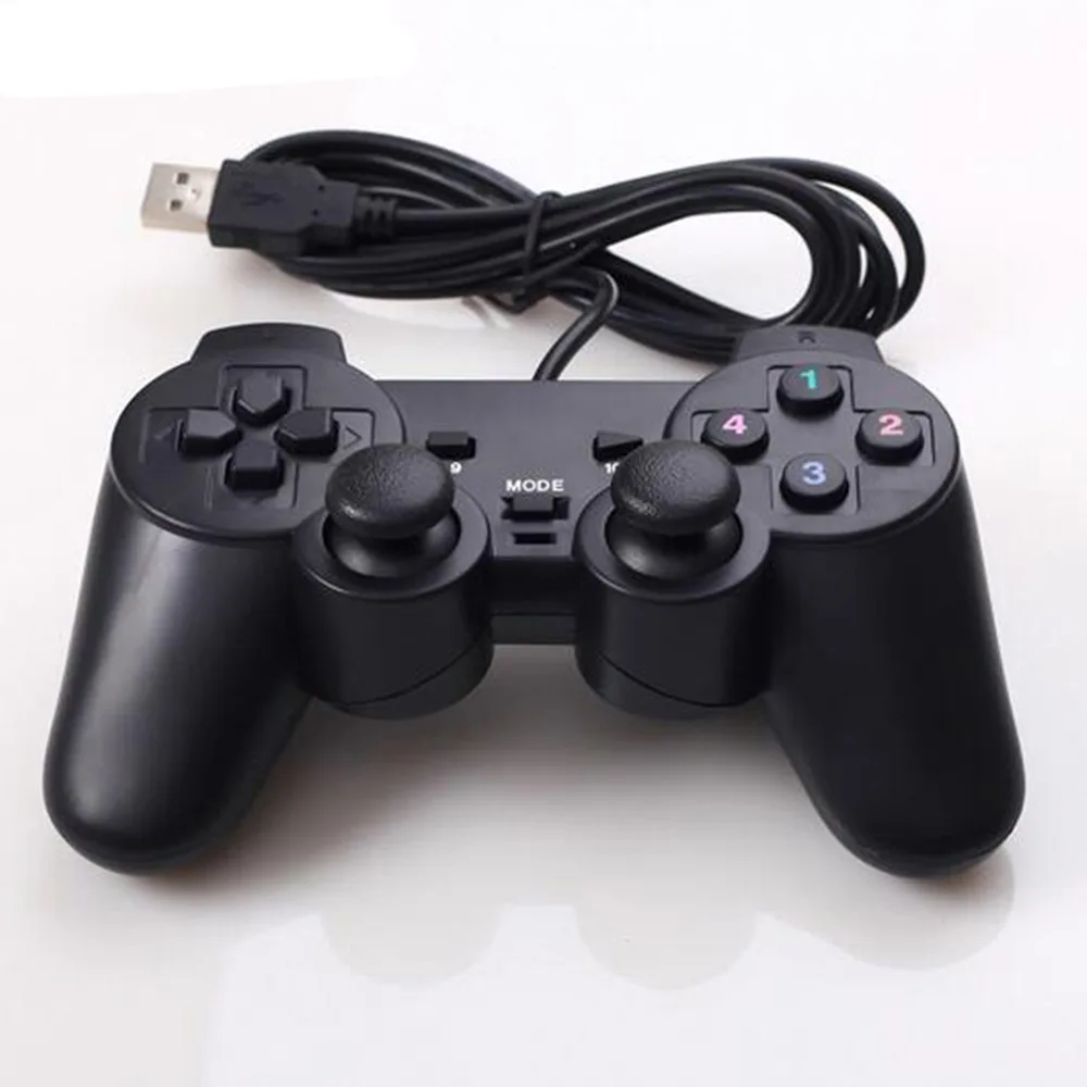 Вибрационный джойстик проводной USB-контроллер для ПК черный геймпад Sony Playstation2