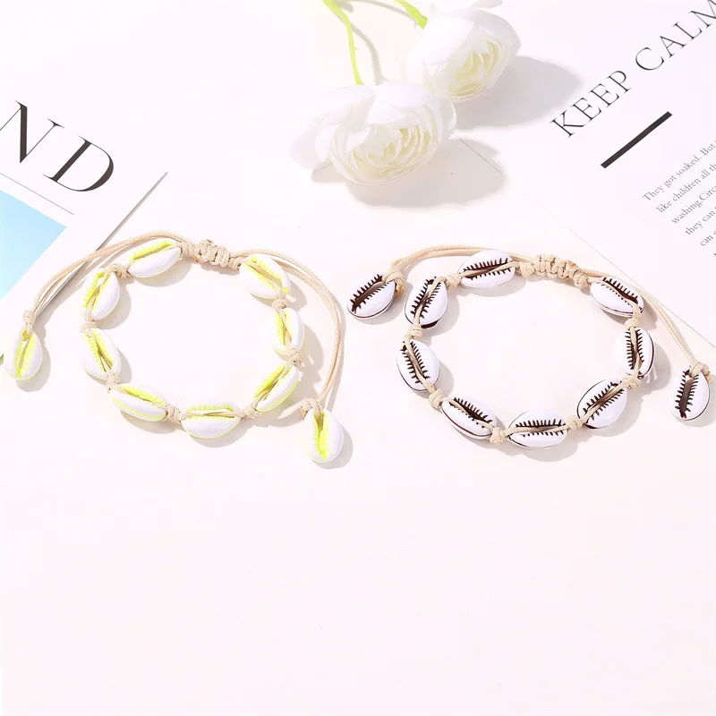 Hot Sale Colorful Natural Seashell Vsco Bracelets For Women Shell Beaded Strand Bracelet Best Friend Gifts Boho Accesorios Mujer | Украшения