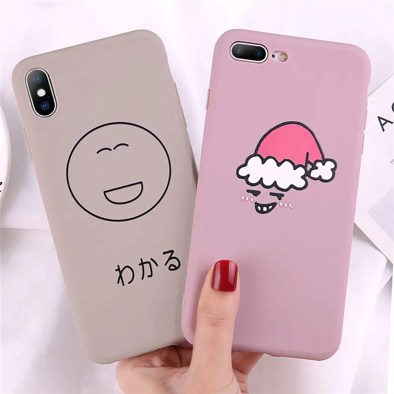 KJOEW Рождественская шапка с рисунком чехол для iPhone 7 телефона 8 6 6S Plus XR XS X Xs Max