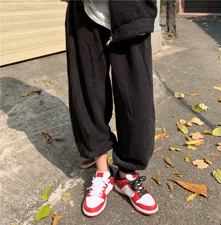 

Real Shot Ins Corduroy Ankle Banded Pants High.