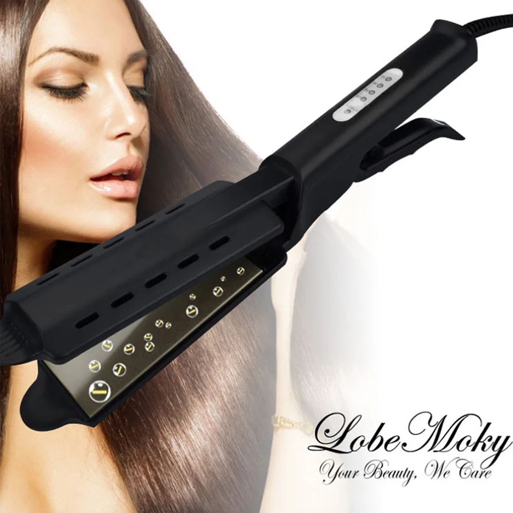 4-ступенчатая керамическая расческа для выпрямления волос с регулируемой