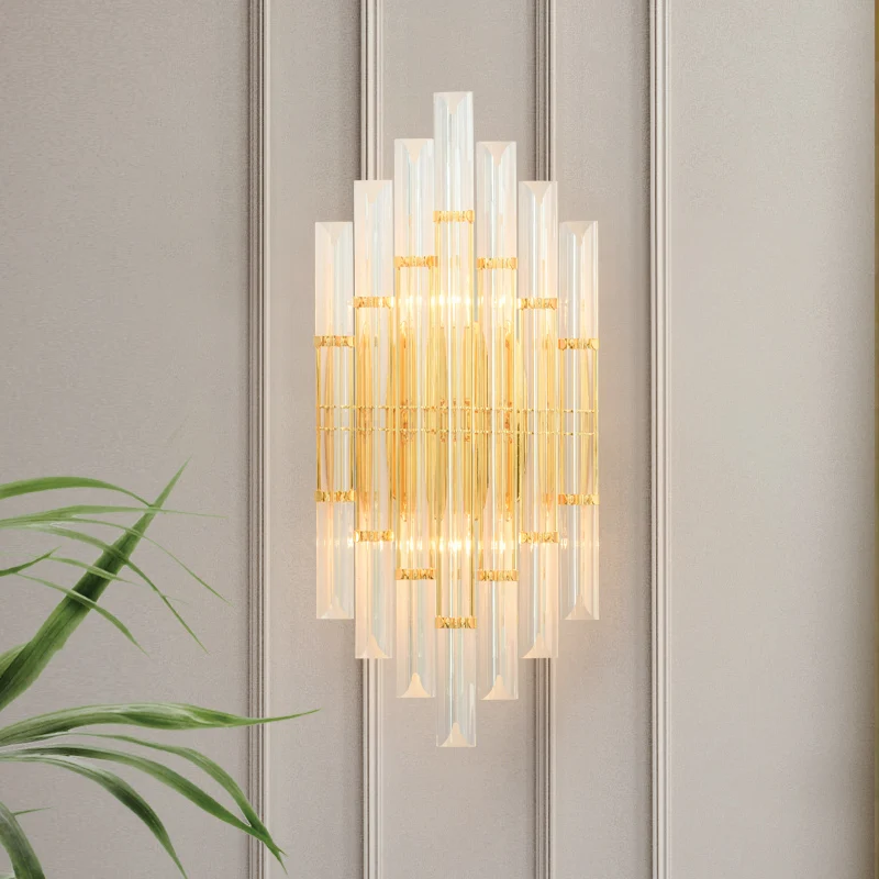 

Современная светодиодсветодиодный енная лампа для гостиной, спальни, прикроватного столика, дивана, настенный светильник, роскошный хруст...