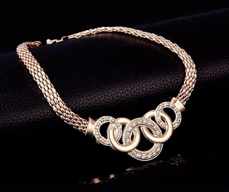 Новинка Брендовое большое колье модное ожерелье круглой формы браслет серьги