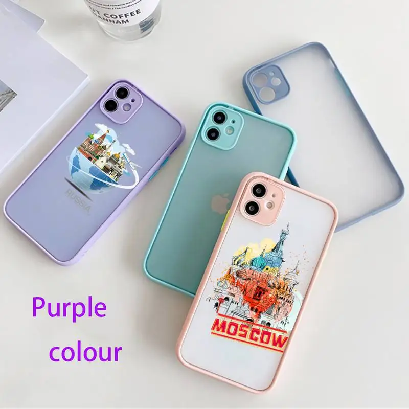 Флаг России Чехол для мобильного телефона IPhone 12 11 Pro Max XR XS X SE2 6s 7 8 PlusHard