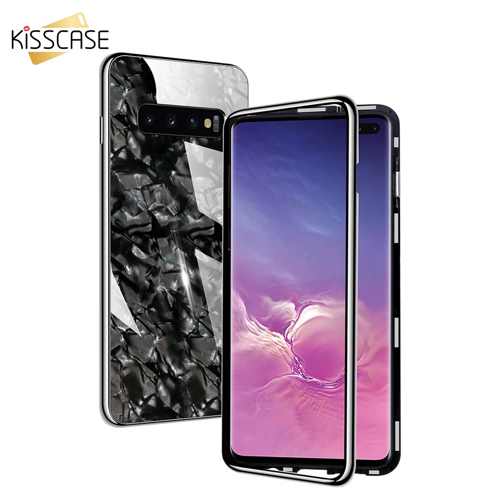 KISSCASE Магнитный адсорбционный металлический чехол для iphone 11 Pro Max XR XS samsung S10 S9 S8 Plus