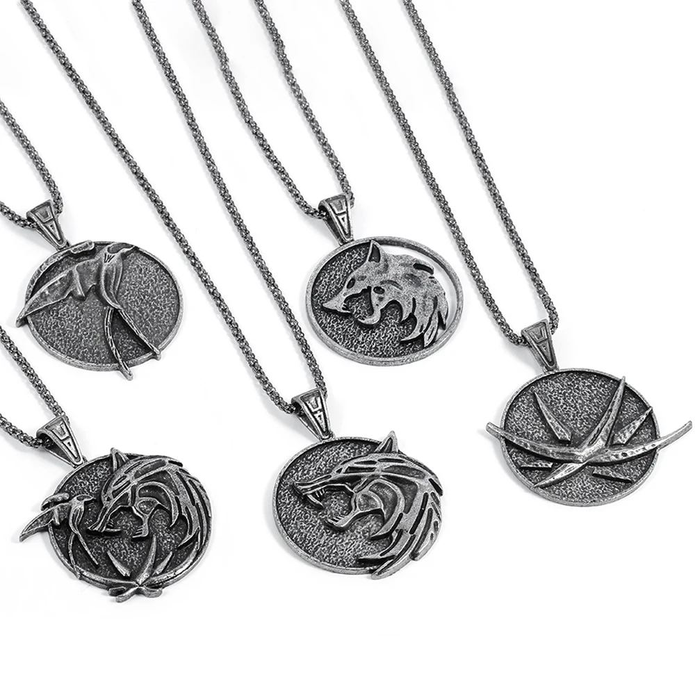 Ожерелье с головой волка в стиле дикой охоты мужское ожерелье кулоном