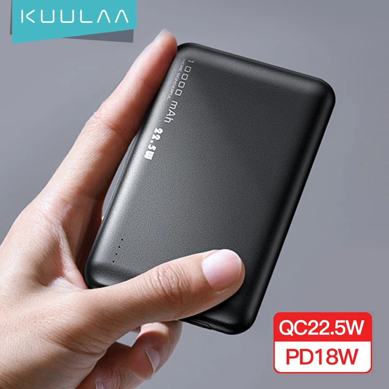 KUULAA Power Bank 10000 мАч QC PD 3 0 повербанк быстро портативное зарядное устройство QI мА/ч USB