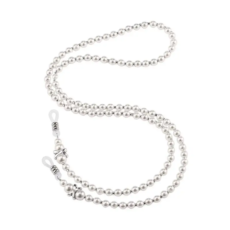 Новая мода белый жемчуг бисерные солнцезащитные очки для чтения цепочка очков