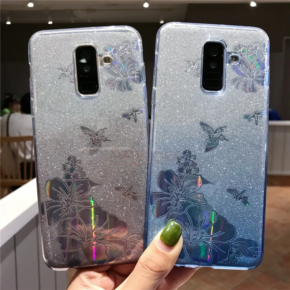 Градиент Buterfly Цветок Блестящий чехол для Meizu 15 M6T M6S M5S M5C M6 M5 Note M3 U20 U10 MX6 Pro 6 Чехол Мягкий ТПУ телефонные чехлы