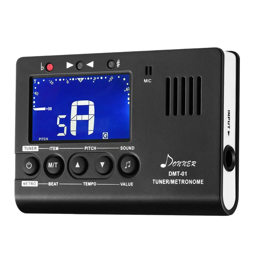 Donner 3 в 1 Цифровой метроном тюнер для гитары пианино труба хроматический