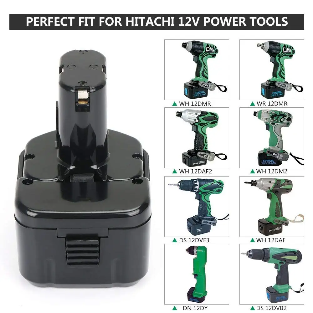 Высококачественный аккумулятор 12800 мАч 12 В Ач для Hitachi EB1214S EB1220BL EB1212S WR12DMR CD4D DH15DV C5D
