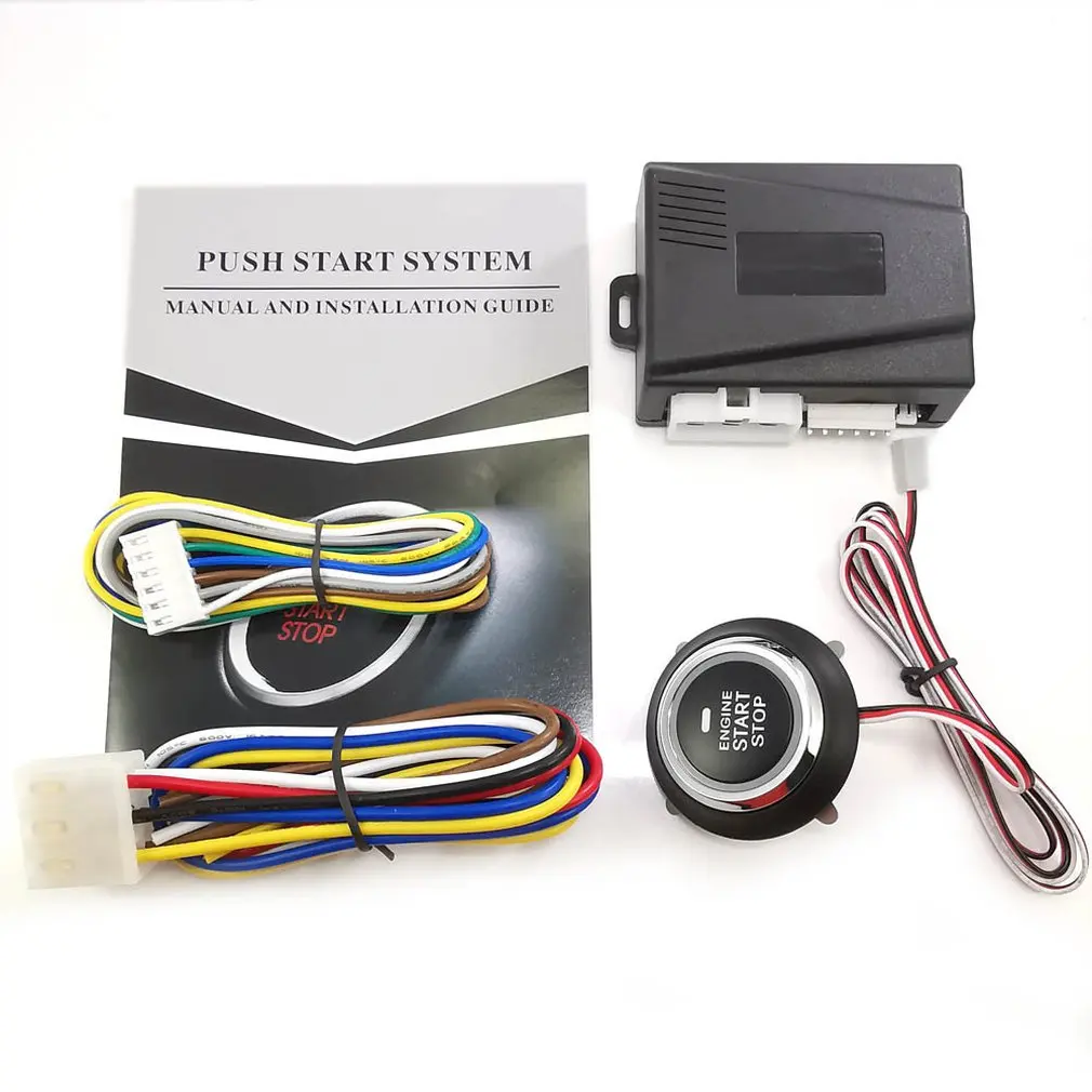 Стартер зажигания автомобиля безключевая кнопка запуска и остановки двигателя