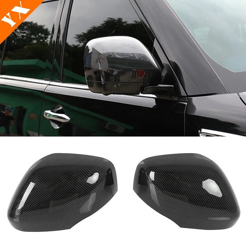 

ABS Chrome/Carbon For Infiniti QX80 2013 14 15 16 17 2018 Car Side Door rearview turning mirror cover Trim Car accessories 2pcs