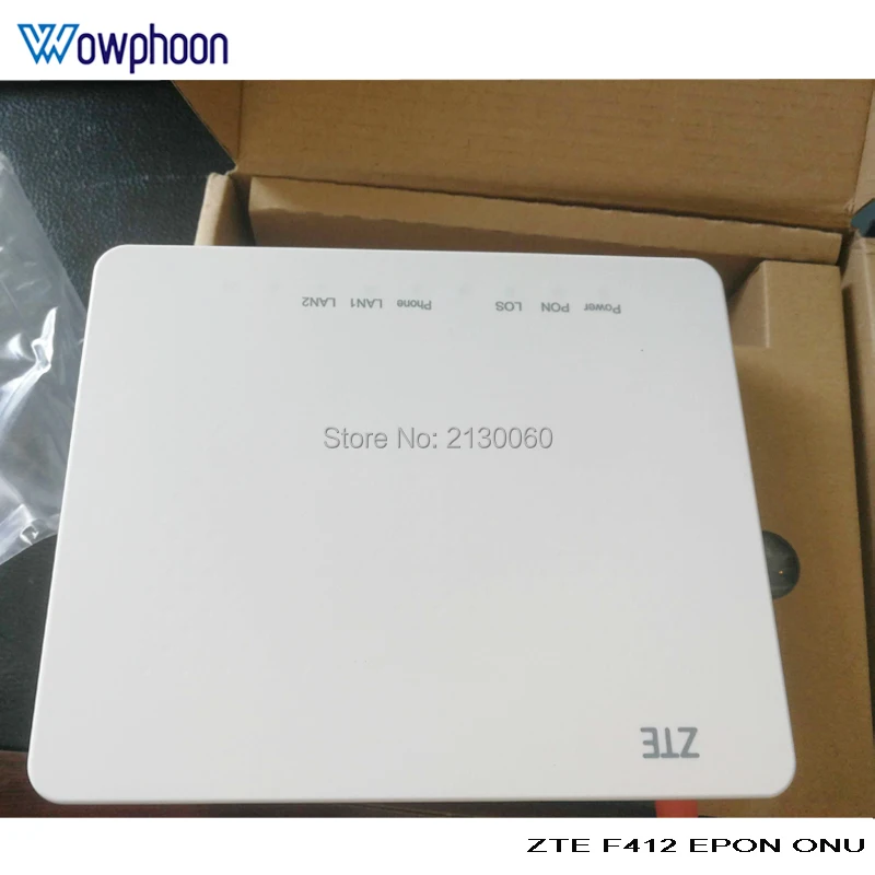 Оригинальный ZTE F412 EPON ONU с портом 1GE + 1FE 1TEL Оптическая сеть Терминал FTTH английская