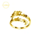 Индивидуальные двойные кольца с именем на заказ кольца из нержавеющей стали с именами пар кольца с буквами новинка подарок для мамы семейная бижутерия для матери дочери