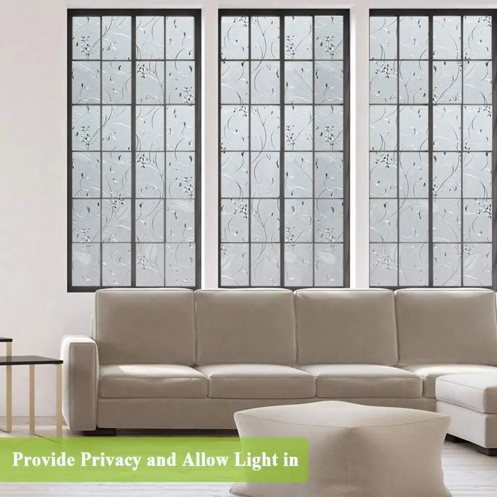 Виниловая оконная пленка YaJing декоративная УФ-наклейка на окна матовая клейкая