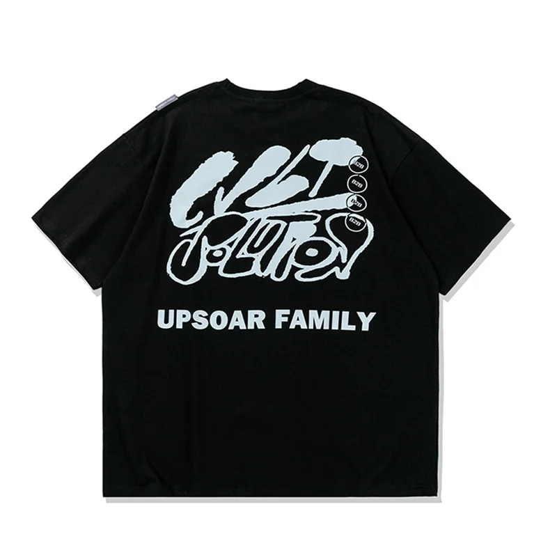

FOJAGANTO Hip Hop Streetwear T Shirt Letter Print T-Shirt 2021 Men Summer Short Sleeve Tshirt Harajuku Cotton Casual Tops Tees