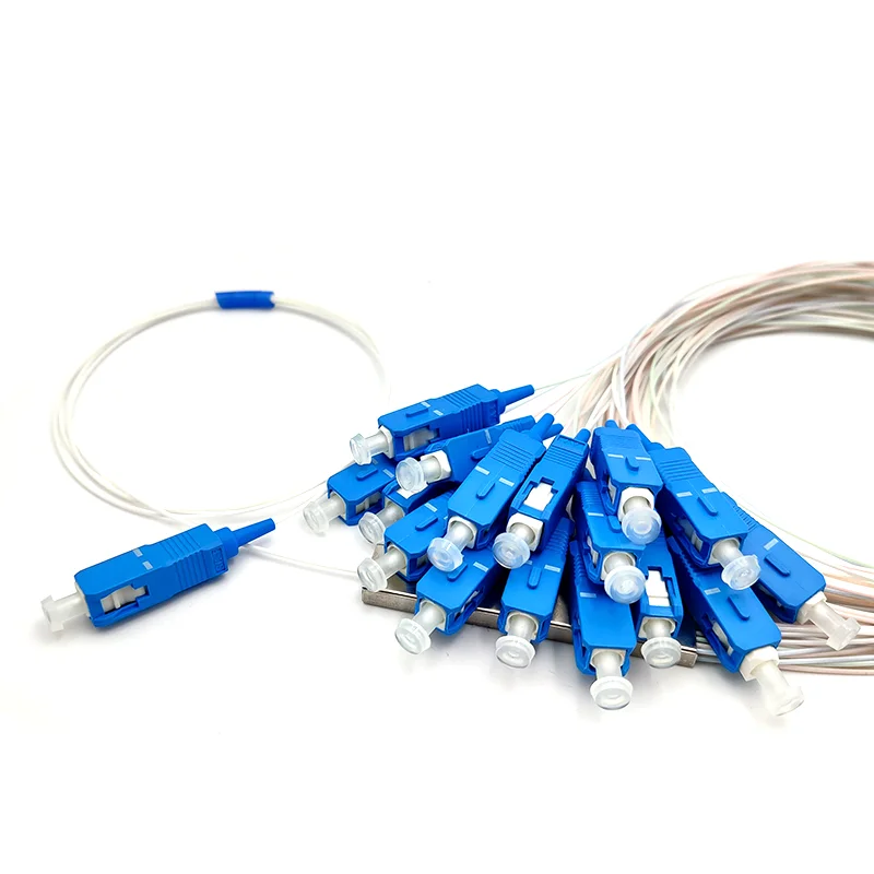 10 шт./лот 0 9 мм стальная трубка волоконно-оптический ПЛК сплиттер 1x16 SC/UPC Mini Blockless