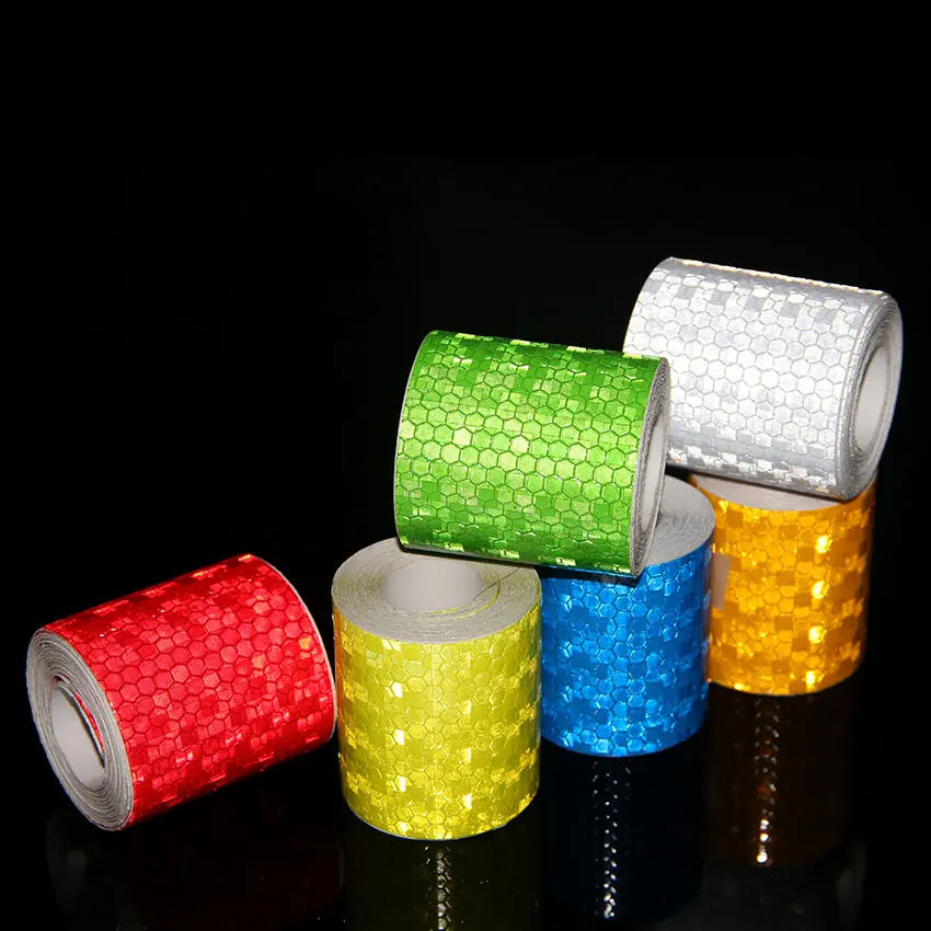 

5CM*10M Car Styling Motorcycle Sticker Safety Warning Conspicuity Reflective Adhesive Tape Sticker Moto Stickers And Car Decals