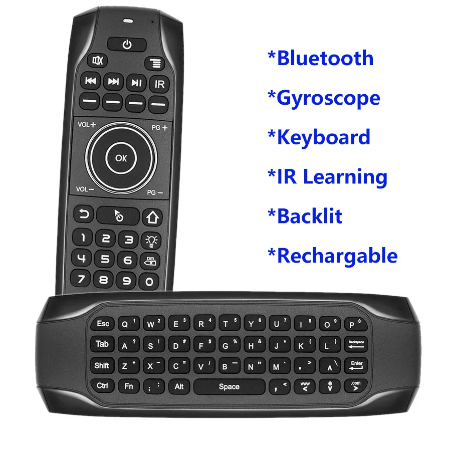 G7BTS подсветкой беспроводная мышь с Bluetooth Перезаряжаемые Мини клавиатура гироскоп
