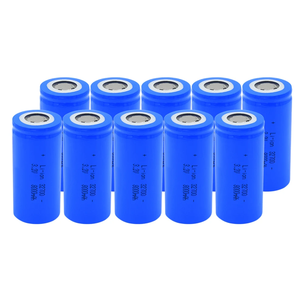 

Rechargeable 32700 Lithium Battery 3.2V 8000mAh batteries power high discharge large current or backup Power Solar Light