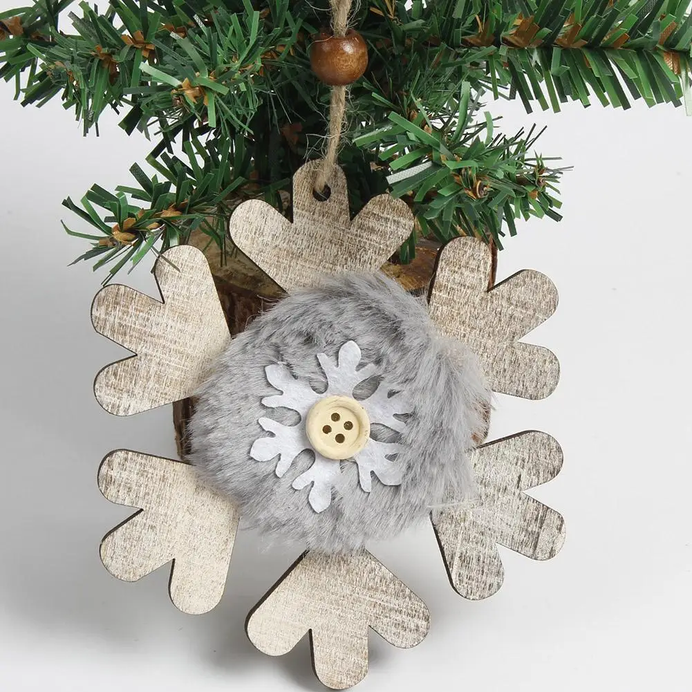 Рождественские деревянные фетровые подвесные украшения Рождественская елка