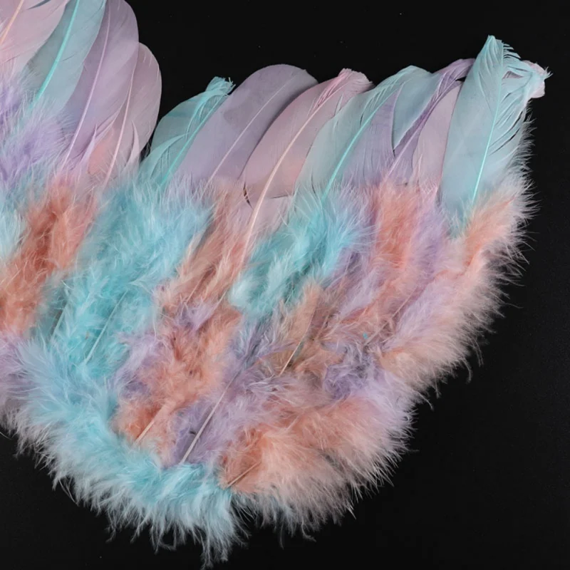Крылья из перьев на Хэллоуин вечерние крылья ангела лебедя наряд феи маскарадный