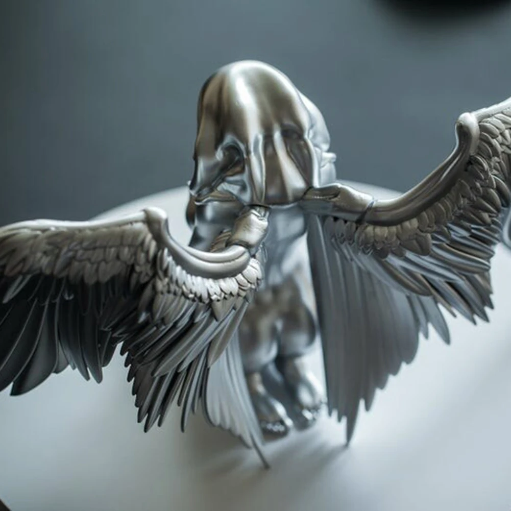 Статуэтка на коленях с ангелом уличное украшение полимерный Декор для дома