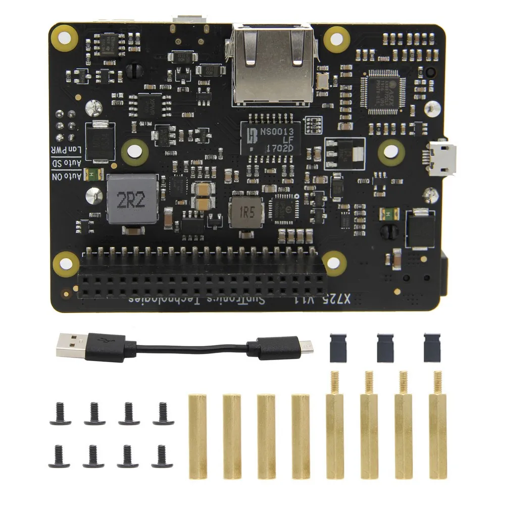 Raspberry Pi X725 UPS HAT(18650 мощность)+ безопасное выключение+ включение локальной сети+ плата расширения управления питанием RTC для Raspberry Pi 3 B+/3B